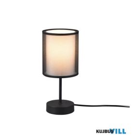   TRIO 511400132 BURTON asztali lámpa excl.1xE14 ↕28,5cm Ø12,5cm matt fekete