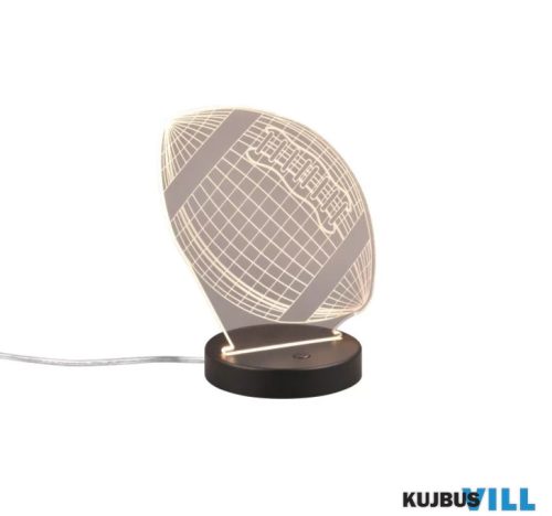 TR R52821132 FOOTBALL asztali lámpa 3W SMD LED/250lm/3000K ↕21,5cm ↔17cm ↗12cm matt fekete