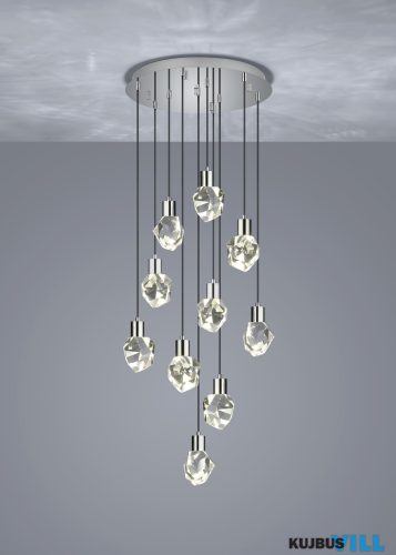 TR 354531006 VERANO LED függeszték/10 55W/6600lm CCT ↕150cm Ø51,5cm króm, kristály