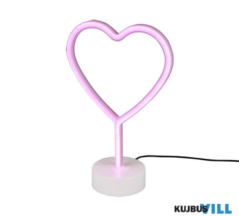 TR R55210101 HEART asztali lámpa incl.1x1,5W LED/10Lm ↕30,5cm ↔20cm ↗ 10cm fehér