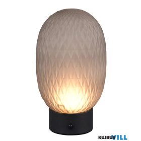   TRIO 564210154 FACETTE LED asztali lámpa 1,5W/140lm 3000K ↕28,5cm Ø17,5cm füstüveg