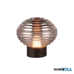   TR R57771154 EARL LED 1,5W/100lm, 3000K, akku+USB-C, step, IP20, ↕14,5cm Ø15,5cm füst színű