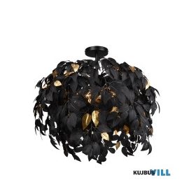   TRIO R60463032 LEAVY mennyezet lámpa excl.3xE14 ↕73cm Ø70cm matt fekete
