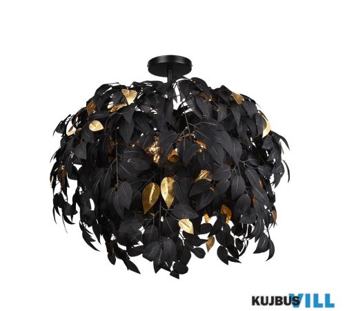 TRIO R60463032 LEAVY mennyezet lámpa excl.3xE14 ↕73cm Ø70cm matt fekete