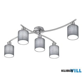   TRIO 605400511 GARDA mennyezet lámpa excl.5xE14 ↕22cm ↔75cm ↗ 44,2cm szürke