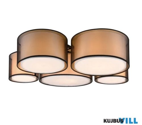 TR 611400532 BURTON mennyezet lámpa excl.5xE27 ↕21,5cm ↔90cm ↗ 70cm matt fekete