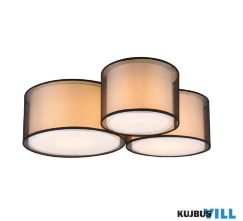 TR 611490332 BURTON mennyezet lámpa excl.3xE27 ↕21,5cm ↔65cm ↗ 55cm matt fekete