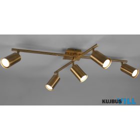   TRIO 612400504 MARLEY mennyezet lámpa excl.5xGU10 ↕22,4cm ↔77,4cm ↗ 57,4cm antik réz