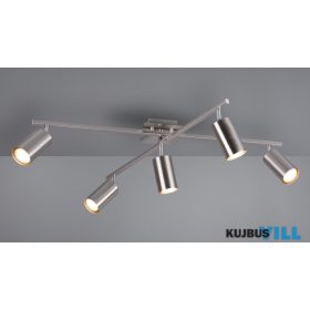   TRIO 612400507 MARLEY mennyezet lámpa excl.5xGU10 ↕22,4cm ↔77,4cm ↗ 57,4cm matt nikkel