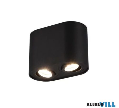TR 612900232 COOKIE mennyezet lámpa excl.2xGU10 ↕12,5cm ↔17,8cm ↗ 9,6cm matt fekete