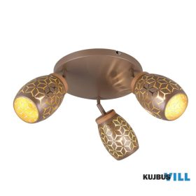   TRIO R61573365 BIDAR mennyezet lámpa excl.3xE14/10W ↕27cm Ø58cm kávébarna