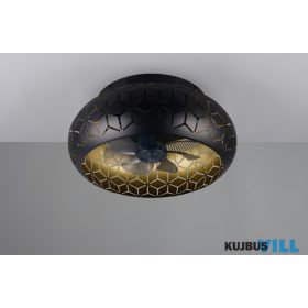   TRIO R61574080 BIDAR ventilátor excl.3xE27 ↕22cm Ø50cm matt fekete/arany
