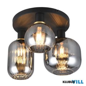   TRIO 619800332 DIVA mennyezet lámpa excl.3xE27 ↕28,5cm Ø39cm matt fekete