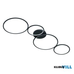   TRIO 622610432 RONDO mennyezet lámpa incl.1x37W LED/4800Lm/3000K ↕5,5cm ↔97cm ↗ 34,3cm matt fekete