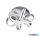 TR 625010105 CARRERA mennyezet lámpa incl.1x38W LED/4400Lm/3000K ↕22cm Ø45cm csiszolt alumínium