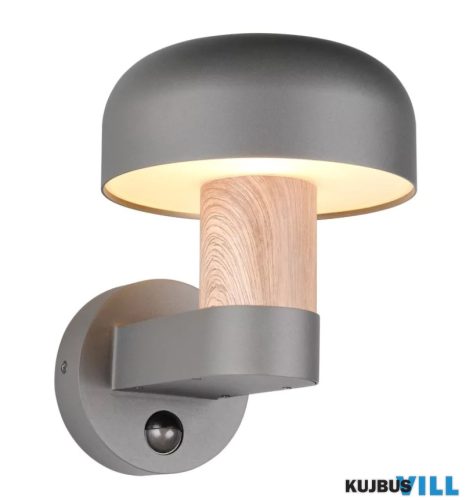 TR 262569135 FRASER kültéri falikar excl.1xE27/10W ↕24,5cm ↔25cm Ø19cm IP54 antracit/fahatású sensor