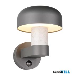   TR 262569178 FRASER kültéri falikar excl.1xE27/10W ↕24,5cm ↔25cm Ø19cm IP54 antracit/beton sensor