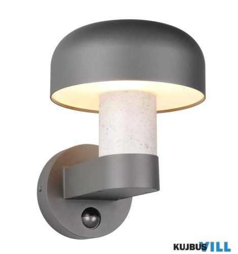 TR 262569178 FRASER kültéri falikar excl.1xE27/10W ↕24,5cm ↔25cm Ø19cm IP54 antracit/beton sensor