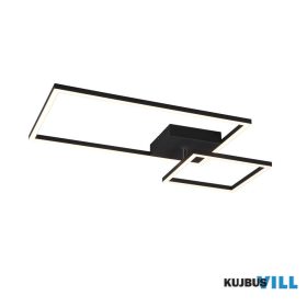   TRIO R62642132 PADELLA mennyezet lámpa incl.1x25W LED/3000Lm/3000K ↕7,5cm ↔63,5cm ↗ 37cm matt fekete
