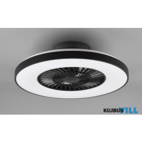   TRIO R62672132 HALMSTADT ventilátor incl.1x39,6W LED/3900Lm/3000 - 6500K ↕20,5cm Ø59,3cm matt fekete