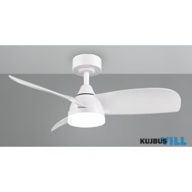   TRIO R62732131 HELSINKI ventilátor incl.1x20W LED/2500lm CCT ↕32,5-40cm Ø90cm matt fehér