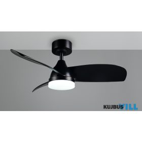   TRIO R62732132 HELSINKI ventilátor incl.1x20W LED/2500lm CCT ↕32,5-40cm Ø90cm matt fekete