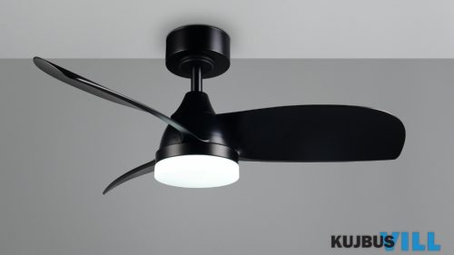 TR R62732132 HELSINKI ventilátor incl.1x20W LED/2500lm CCT ↕32,5-40cm Ø90cm matt fekete