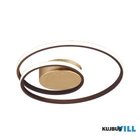   TRIO R62911124 ZIBAL mennyezet lámpa incl.1x22W LED/2500Lm/3000K ↕7cm Ø39cm rozsdabarna