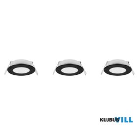   TRIO 635110302 HIMAL süllyesztett lámpa incl.3x3,5W LED/450lm/2700+4000K ↕2,9cm Ø8,5cm fekete
