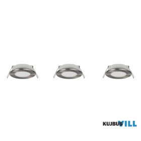   TRIO 635110307 HIMAL süllyesztett lámpa incl.3x3,5W LED/450lm/2700+4000K ↕2,9cm Ø8,5cm matt nikkel