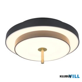   TRIO 640210180 KEATON mennyezet lámpa incl.1x34,5W LED/4000lm/2300+3000+4000K ↕20cm Ø40cm fekete-arany