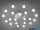 TR 641412107 BULLET mennyezet lámpa incl.21x1,5W LED/170Lm/3000K ↕15,8cm Ø100cm matt nikkel