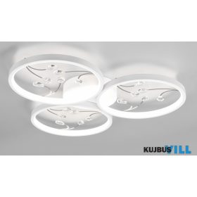   TRIO 642110331 GROOVY mennyezet lámpa incl.1x30W LED/3800Lm/4000K ↕6cm Ø62,5cm matt fehér