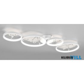   TRIO 642110431 GROOVY mennyezet lámpa incl.1x37W LED/4800Lm/4000K ↕6cm ↔95,5cm ↗ 39cm matt fehér