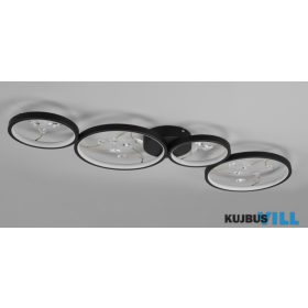   TRIO 642110432 GROOVY mennyezet lámpa incl.1x37W LED/4600Lm/3000K ↕6cm ↔95,5cm ↗ 39cm matt fekete