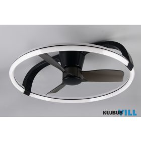   TRIO R64262132 STOCKHOLM ventilátor incl.1x37W LED/4300lm CCT ↕23cm Ø73,5cm matt fekete