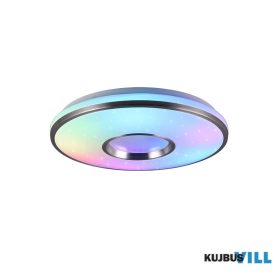   TRIO R64401005 REALTA mennyezet lámpa incl. 21W + 3W RGB 2500Lm2700-6500K Ø40cm ↗ 8,5cm csiszolt alumínium