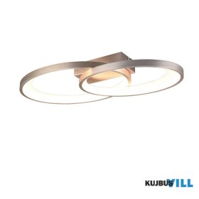   TRIO R64482107 MALAGA mennyezet lámpa 24W LED 2000lm 3000K → 57,5cm ↗ 30cm 
 ↑ 8,5cm matt nikkel