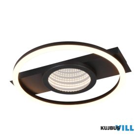   TRIO R64801132 WHEELER menyezet lámpa 16W LED/2000lm/3000K ↕5cm ↔35cm Ø33cm matt fekete