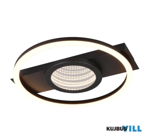 TR R64801132 WHEELER menyezet lámpa 16W LED/2000lm/3000K ↕5cm ↔35cm Ø33cm matt fekete