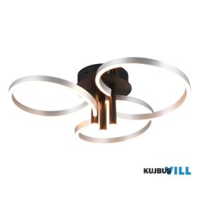   TRIO 648110605 CARUSO mennyezet lámpa incl.1x43W LED/4980Lm/2300+3000+4000K ↕20cm Ø65,5cm csiszolt alumínium