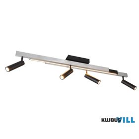   TRIO 648310505 ZENO mennyezet lámpa incl.4x5,5W LED/2600Lm & incl.1x12W LED/1500Lm 2700 - 6500K ↕23cm ↔133cm ↗8,5cm csiszolt alumínium