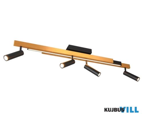 TR 648310580 ZENO mennyezet lámpa incl.4x5,5W LED/2600Lm > incl.1x12W LED/1500Lm 2700 - 6500K ↕23cm ↔133cm ↗8,5cm fekete-arany