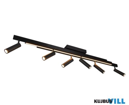 TR 648310732 ZENO mennyezet lámpa incl.6x5,5W LED/3900Lm > incl.1x18W LED/2200Lm 2700 - 6500K ↕23cm ↔180cm ↗8,5cm matt fekete