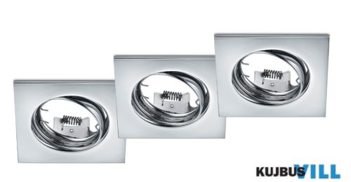 TR 650000306 JURA süllyesztett lámpa excl.3xGU10 ↕7cm ↔8cm ↗ 8cm króm