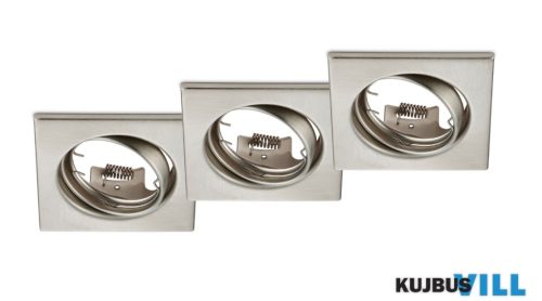 TR 650000307 JURA süllyesztett lámpa excl.3xGU10 ↕7cm ↔8cm ↗ 8cm matt nikkel