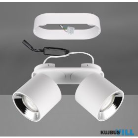   TRIO 651000231 GUAYANA spotlámpa excl.2xGU10 ↔18cm ↗8,7cm ↕12cm matt fehér