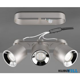   TRIO 651000307 GUAYANA spotlámpa excl.3xGU10 ↔27,5cm ↗8,7cm ↕12cm matt nikkel