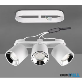   TRIO 651000331 GUAYANA spotlámpa excl.3xGU10 ↔27,5cm ↗8,7cm ↕12cm matt fehér