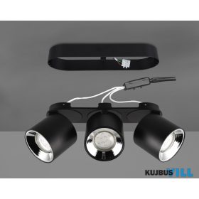   TRIO 651000332 GUAYANA spotlámpa excl.3xGU10 ↔27,5cm ↗8,7cm ↕12cm matt fekete